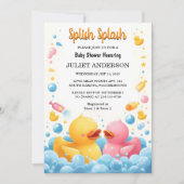 Van Speelgoed Pool Foam Bash Twin Rubber Duck Baby Kaart (Voorkant)