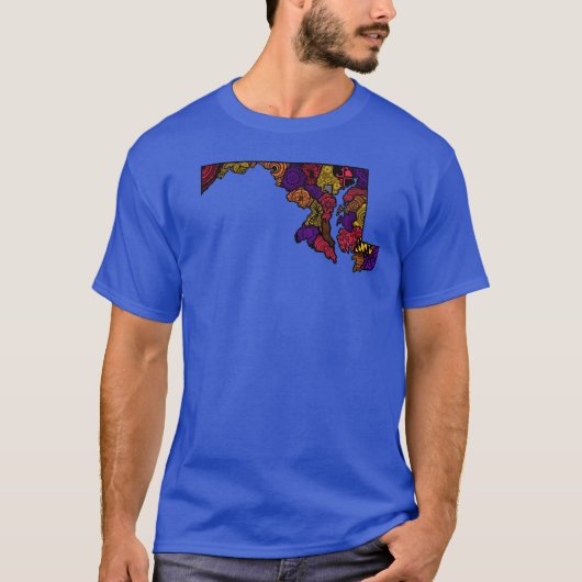 van Staat Maryland Oversized T-shirt (Voorkant)