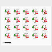 Van sticker voor kerstcadeautje met naam van het k (Vel)