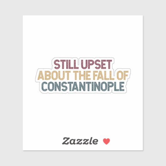 Van streek over de val van het Byzantijnse Rijk Sticker (Vel)