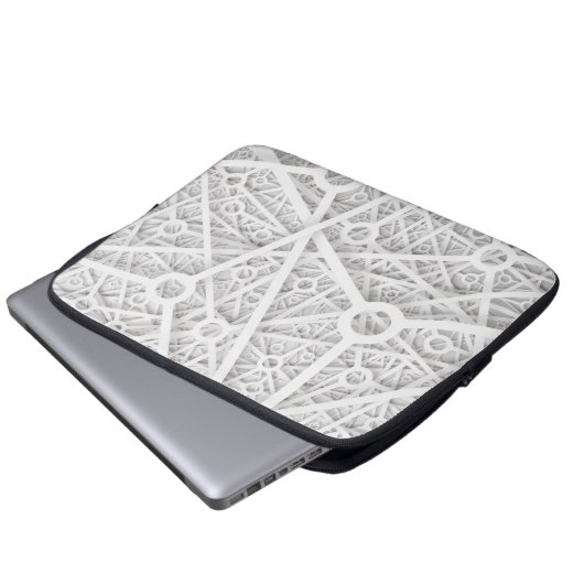 van structural concept white laptop sleeve (Voorkant onderkant)