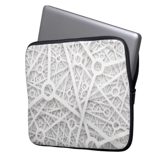 van structural concept white laptop sleeve (Voorkant Links)