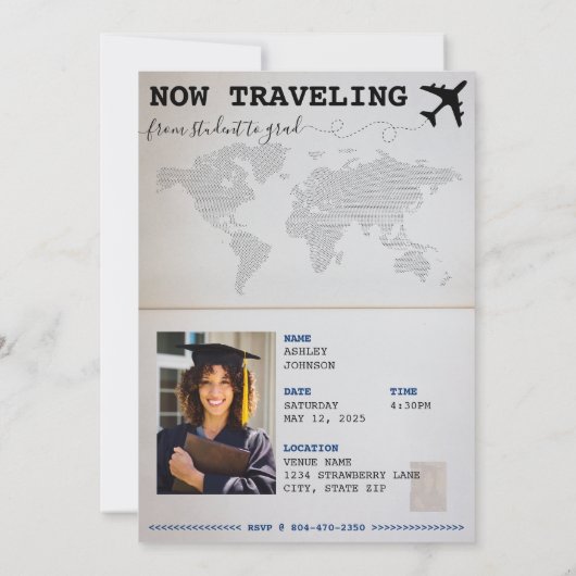 Van student naar Afstudeerder Passport Afstuderen Kaart (Achterkant)