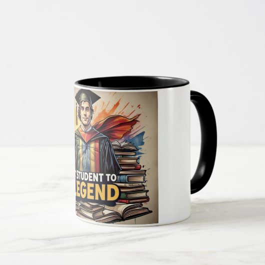 Van student naar legende Afstuderen Mok (Voorkant rechts)