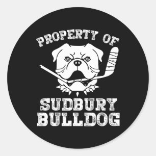 Van Sudbury Bulldog plezier Ronde Sticker