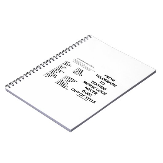 Van Telegraph aan het sms'en morse code nooit stij Notitieboek (Linkerzijde)