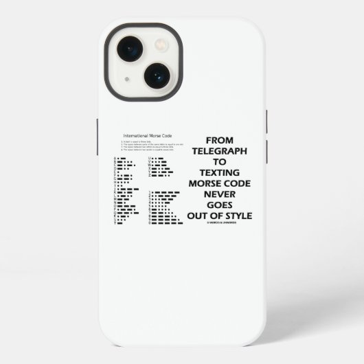 Van Telegraph tot sms-morse code nooit humor iPhone Hoesje (Achterkant)