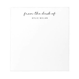 Van The Desk of Monogram Script White Notitieblok