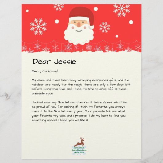 Van The Desk of Santa|Custom Christmas Letter (Voorkant)