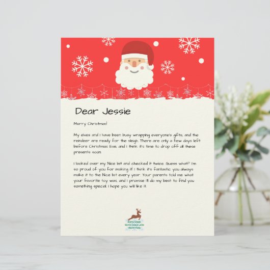 Van The Desk of Santa|Custom Christmas Letter (Staand voorkant)