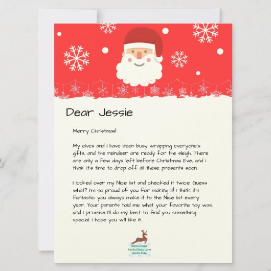 Van The Desk of Santa|Custom Christmas Letter (Voorkant)