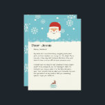 Van The Desk of Santa|Custom Christmas Snowman<br><div class="desc">Omarm de magie van Kerstmis met een persoonlijke brief van de Kerstman zelf. Elke letter is gemaakt op een authentieke Noordpool logo, waardoor de ervaring wordt betoverd. Mevrouw Claus en Sinterklaas vinden het geweldig om elke brief persoonlijk aan te pakken en ervoor te zorgen dat elk kind de warmte en...</div>