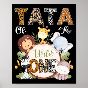 Van The Wild One 1e verjaardag Safari Woodland Poster