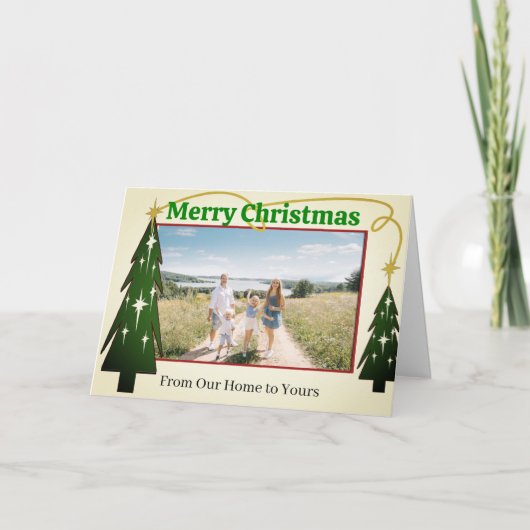 Van thuis tot aan je - - - feestdagen kaart (Voorkant)