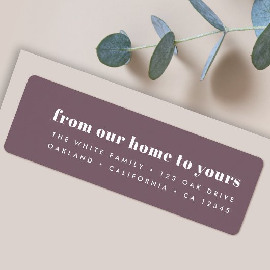 Van thuis tot van jou | Modern minimaal Paars Etiket