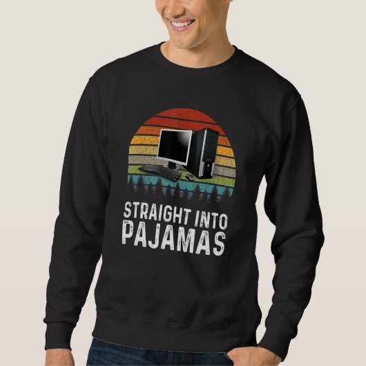 Van thuis uit rechtstreeks in pyjama werken virtue trui (Voorkant)