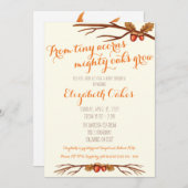 Van Tiny Acorns kweken machtige eiken Baby shower Kaart (Voorkant / Achterkant)