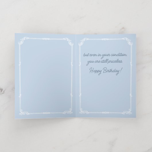 Van  tot Antiek Funny Birthday Kaart (Binnenlaag)