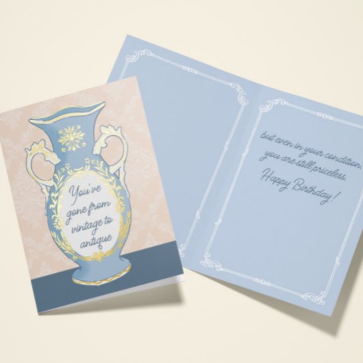 Van  tot Antiek Funny Birthday Kaart