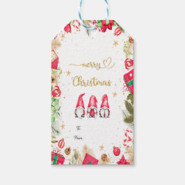 Van & tot vrolijke kerst Labels Cadeaulabel