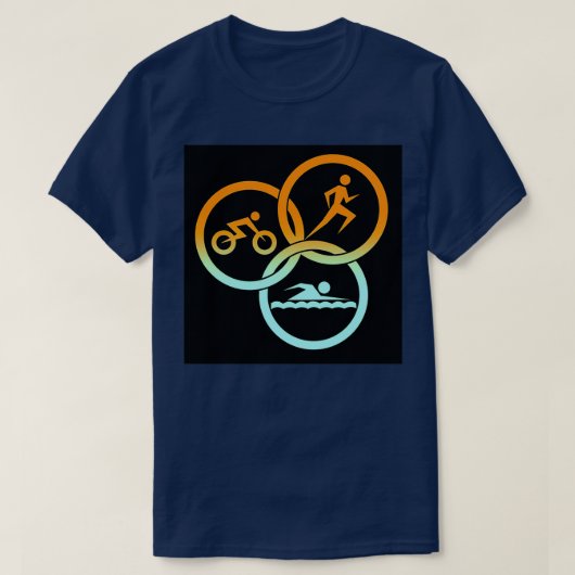 van Triathlon Sticker T-shirt (Design voorkant)