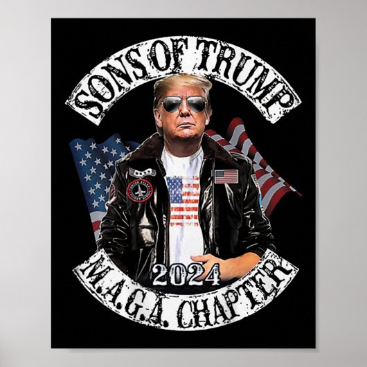 van Trump Maga Chapter 2024 (op rug) Poster (Voorkant)