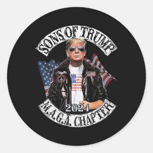 van Trump Maga Chapter 2024 (op rug) Ronde Sticker