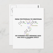Van tryptofaan tot serotonine (chemie-Humor) Briefkaart (Voorkant / Achterkant)