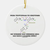 Van tryptofaan tot serotonine (chemie-Humor) Keramisch Ornament (Voorkant)