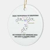 Van tryptofaan tot serotonine (chemie-Humor) Keramisch Ornament (Links)