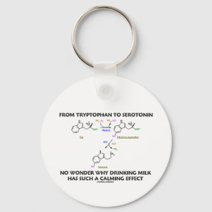 Van tryptofaan tot serotonine (chemie-Humor) Sleutelhanger