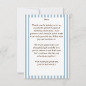 Van twee races paard ruiterderby verjaardag bedankkaart (Achterkant)