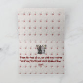 Van Twee van ons… het wenskaart van Kerstmis Feestdagen Kaart (Binnen)