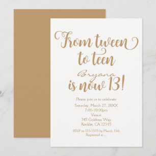 Van Tween naar Tiener 13e Verjaardagsfeestje ELKE Kaart