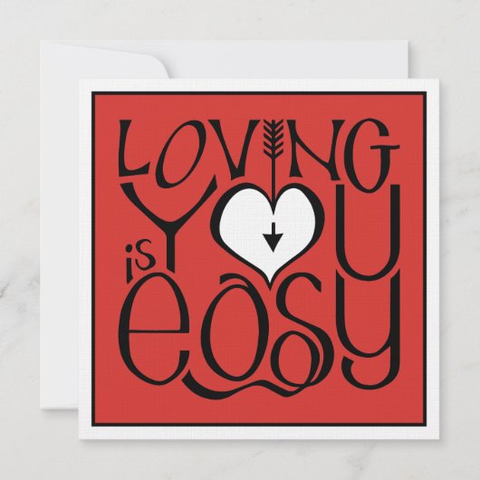 Van u de rode witte Valentijnsdag Uitnodiging (Achterkant)