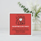 Van u de rode witte Valentijnsdag Uitnodiging (Staand voorkant)