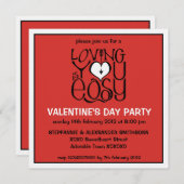 Van u de rode witte Valentijnsdag Uitnodiging (Voorkant / Achterkant)