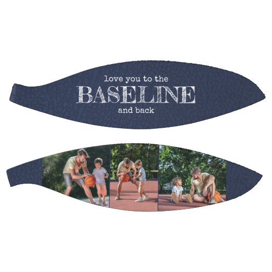 Van u houden bij Basislijn en Terug - 3 Foto Blauw Basketbal (Panelen)