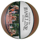 Van u houden bij Basislijn en Terug - 3 Foto wit Basketbal (Verticaal)