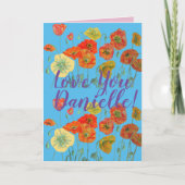 Van u houdt uw vrouw de Rode Papa Waterverf Kaart (Voorkant)