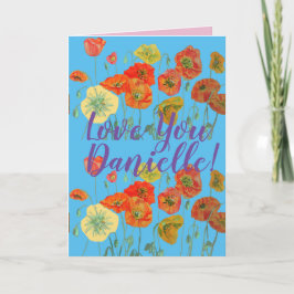 Van u houdt uw vrouw de Rode Papa Waterverf Kaart