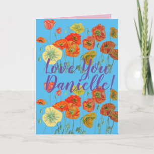 Van u houdt uw vrouw de Rode Papa Waterverf Kaart