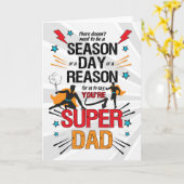 VAN US Super Dad Vaderdag Comic Book Kaart (Gele Bloem)