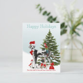 Van uw dierenbediende feestdagenkaart (Staand voorkant)