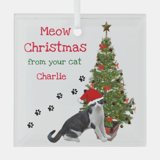 Van uw kerstkerstversiering glas ornament (Voorkant)