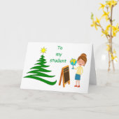 **VAN UW "LERER" OP CHRISTMAS** KAART (Gele Bloem)