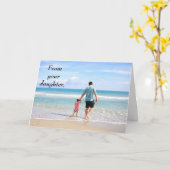 Van uw vaders Happy Vaderdag-kaart Kaart (Gele Bloem)