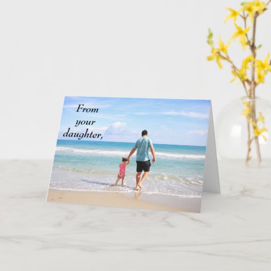 Van uw vaders Happy Vaderdag-kaart Kaart (Gele Bloem)