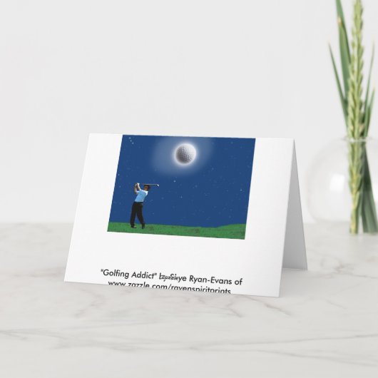 Van vaderdag "het Wenskaart Van de golfing- Kaart (Achterkant)