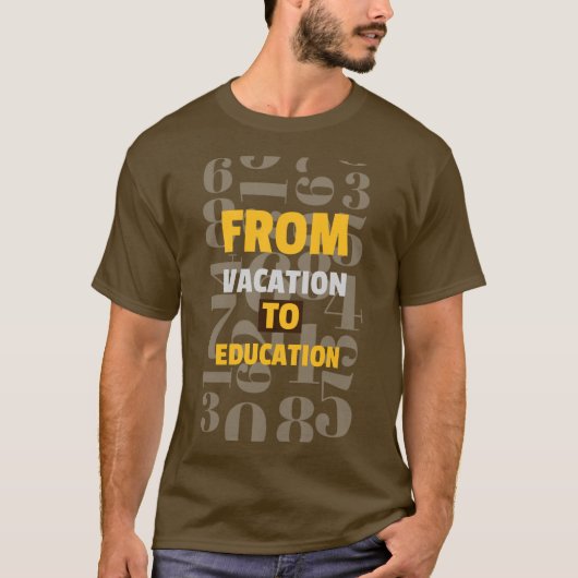 Van vakantie naar school begin t-shirt (Voorkant)